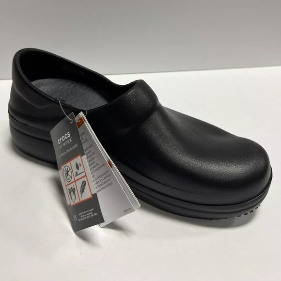 Crocs Women's Neria Pro II Slip-On Clogs Black, Size 9 M - Picture 1 of 7